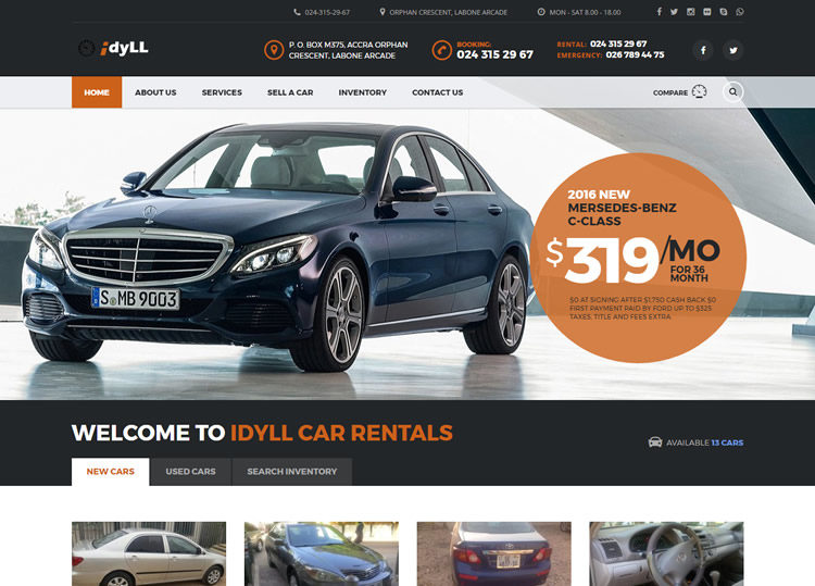 Website – Idyll Car Rentals