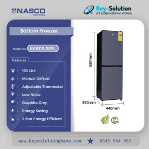 Nasco 158Ltrs Bottom Freezer Refrigerator